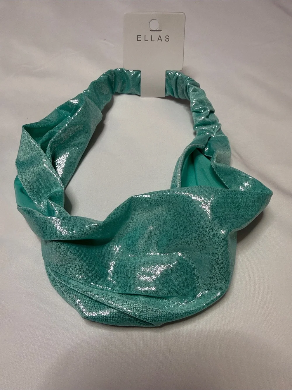 Set of 3 Ella Shimmery Twist Headbands — Teal, Lilac, Silver (3-Pack)